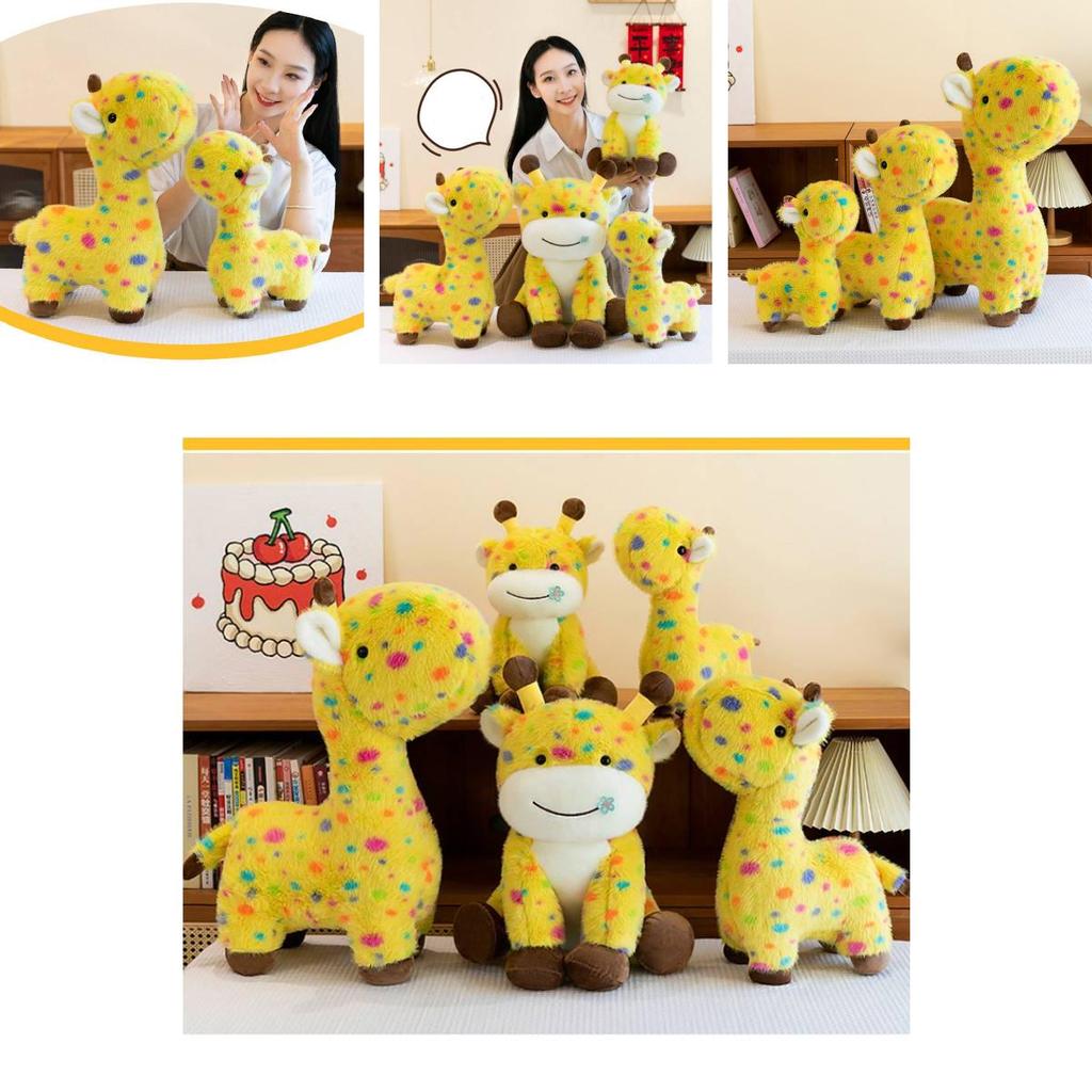Adorable Colorful Polka Dot Plush Deer Toy Soft And Huggable Stuffed Animal For Kids