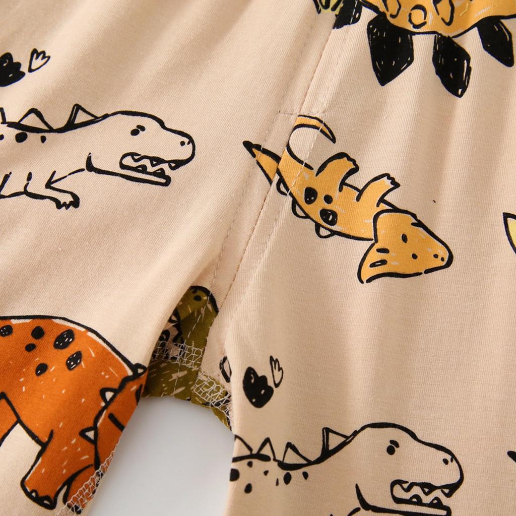 SISOFTLY Set for Long Sleeves and Soft and Comfortable Loungewear for Daycare Size Kids' Pajamas, Autumn/Winter Boys, 100% Cotton, Pants, (Brown, 90)