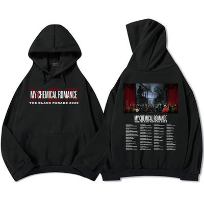 THE BLACK PARADE 2026 Tour Hoodies Rock Band My Chemical Romance Sweatshirts Winter Long Sleeve Fleece Print Hoody