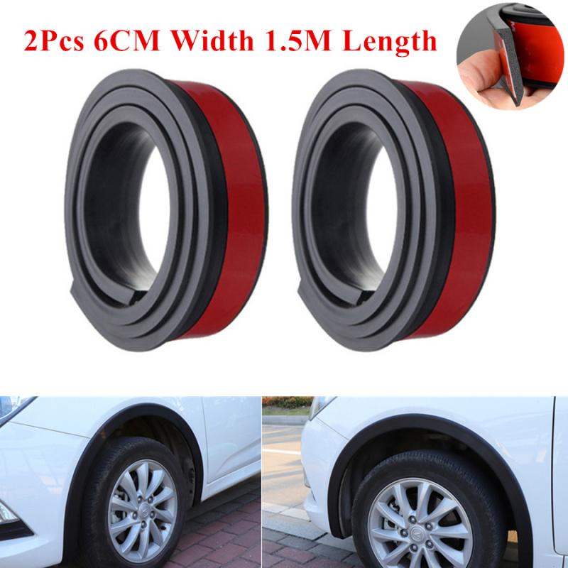 

2Pcs 1.5Meter Car Flare Extension Wheel Rubber Wheel Eyebrow Protector Arch