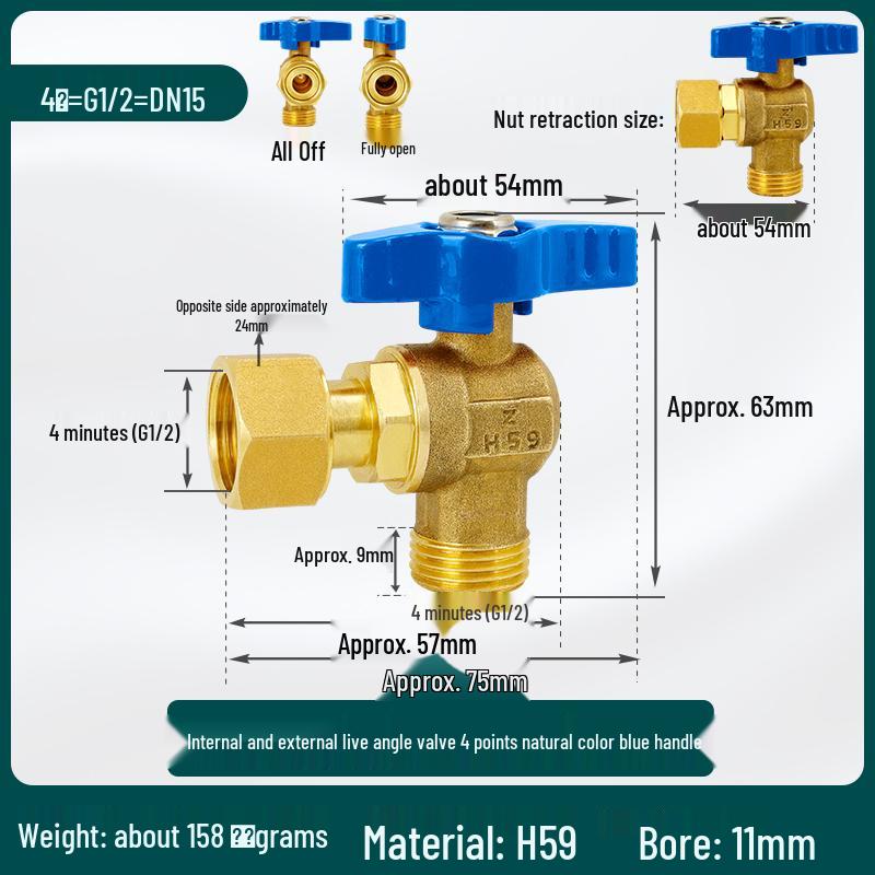All-Copper Valve Manifold: Three-Way Union, Male/Female Thread Ball Valve for Underfloor Heating and Wall-Hung Boilers
