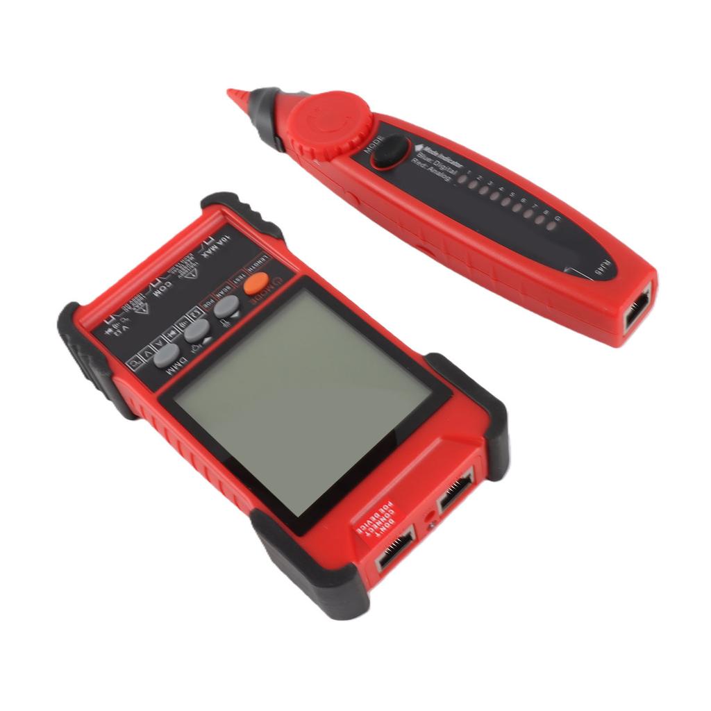 Network Cable Tester Kit 500m Measure Length Line Finder Multimeter Set Multifunctional Wire Tracker with Front Light