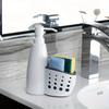 1PC Multifunction Liquid Dispenser Home Detergent Storage Box Sponge Drain Rack Container Drainboard Soap Dish Organizer 2 In 1