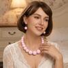3 pcs/set Exaggerated Jewelry Set Gradient Size Drop Earrings Necklace Earrings Set  Women