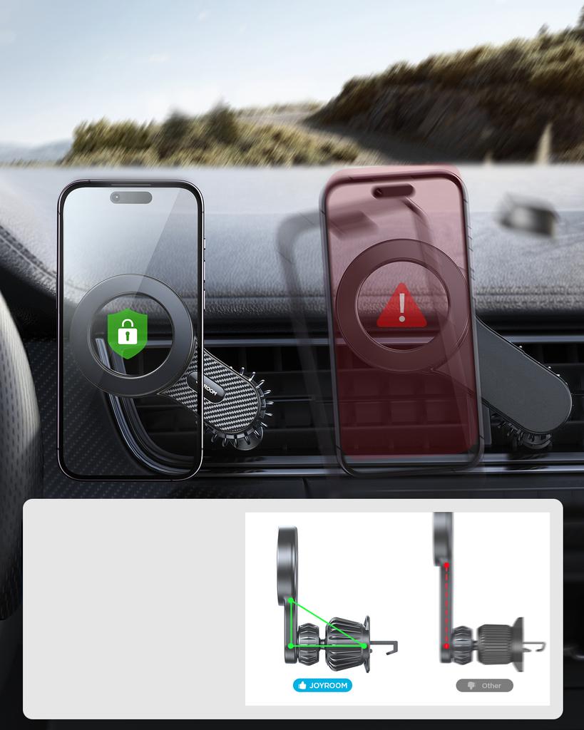 Magnetic iPhone Holder with Magsafe Attaches To Car Air Vent