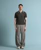 PANICALE Brown Melange Johnny Collar Polo Knit