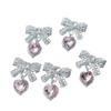 5Pcs Lace Bow Nail Charms Rhinestonesl Bow Pendant Nail Decor Cute Nail Decor  DIY Nails