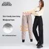 Xuezhongfei Women's Warm Straight-Leg Down Workwear Pants