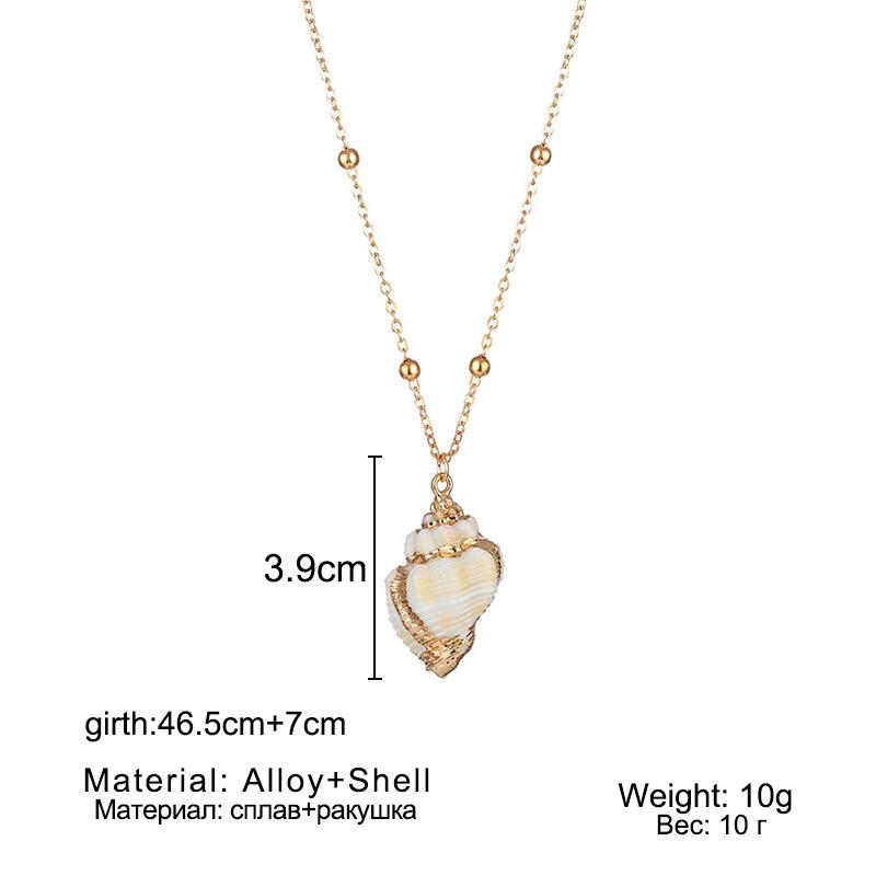 Fashion Bohemia Conch Shells Necklace Sea Beach Shell Pendant Necklace For Women Girls Shell Cowrie Summer Party Gift Jewelry