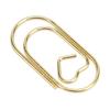 100pcs Paper Clips Portable Hrt Shape Rustproof Electroplated Metal Paperclips   Supplies