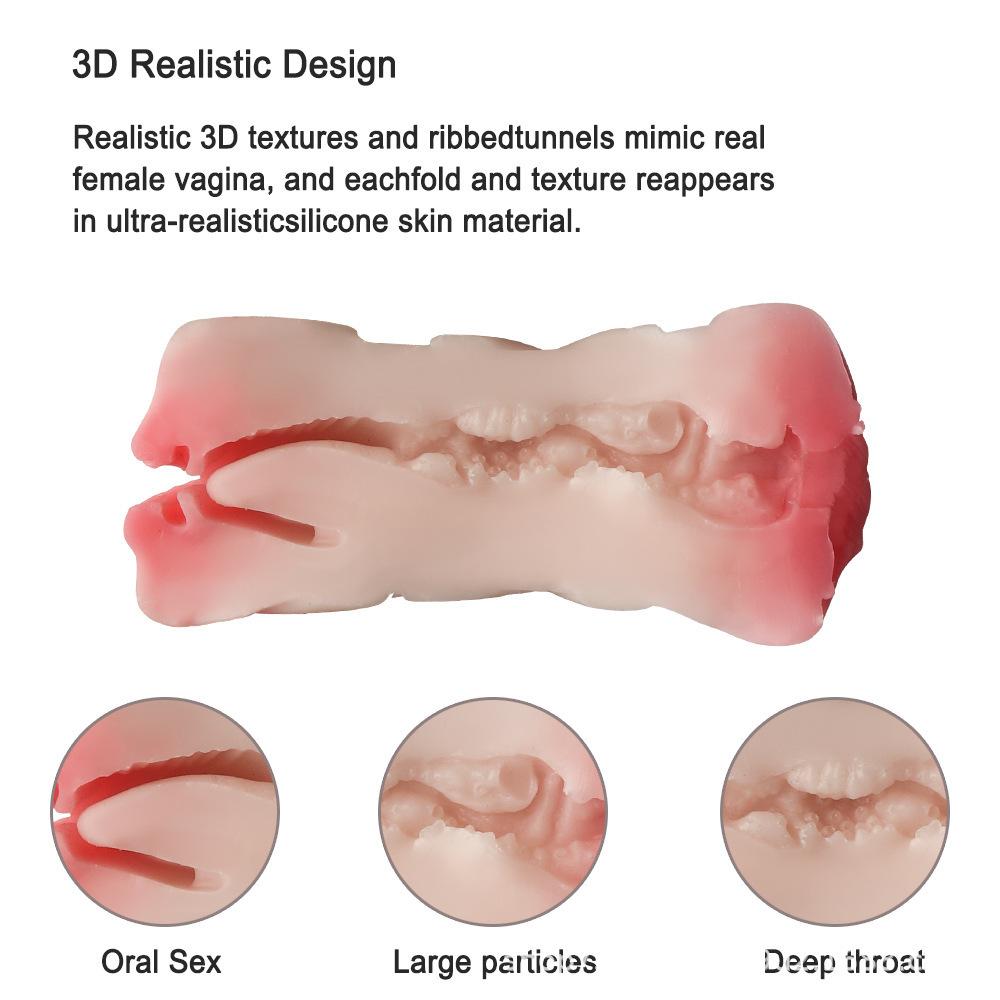 Male Masturbator Cup - Realistic Oral & Vaginal Suction Stimulation Sex Toy for Men, Auto-Stroker
