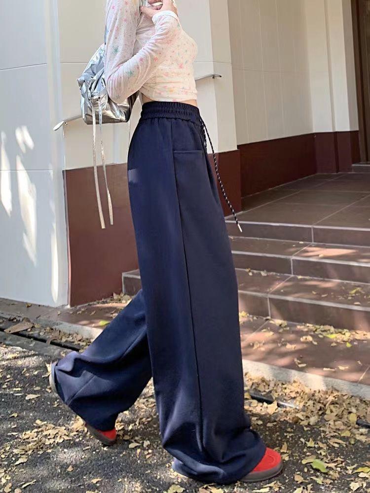 Southeast Asia Women's White Floor-Length Wide-Leg Casual Pants