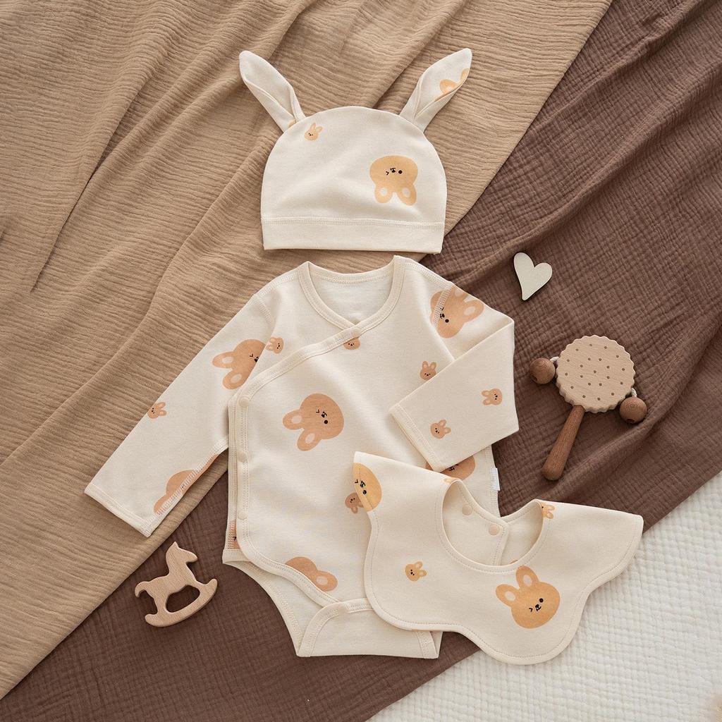 Jesienne bawełniane pajacyki dla niemowląt w stylu skandynawskim z motywem żołędzi: Dziecięca bezszwowa zimowa warstwa bazowa