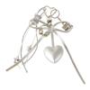 Braided Rope Keychain Heart Bows Earphone Bag Pendant Charm Fashion Bag Accessories for Handbag,Backpack Decorations