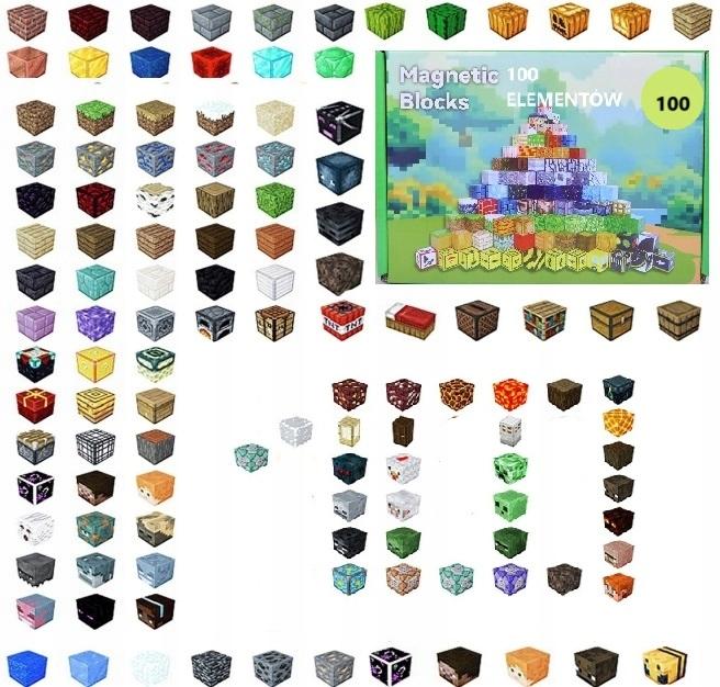 Magnetic Minecraft Cubes 50 Cubes For Stacking