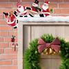 Christmas Door Frame Pendant Decoration Wooden Santa Claus Elk Xmas Gnome Door Corner Ornament Navidad New Year Decorative Props