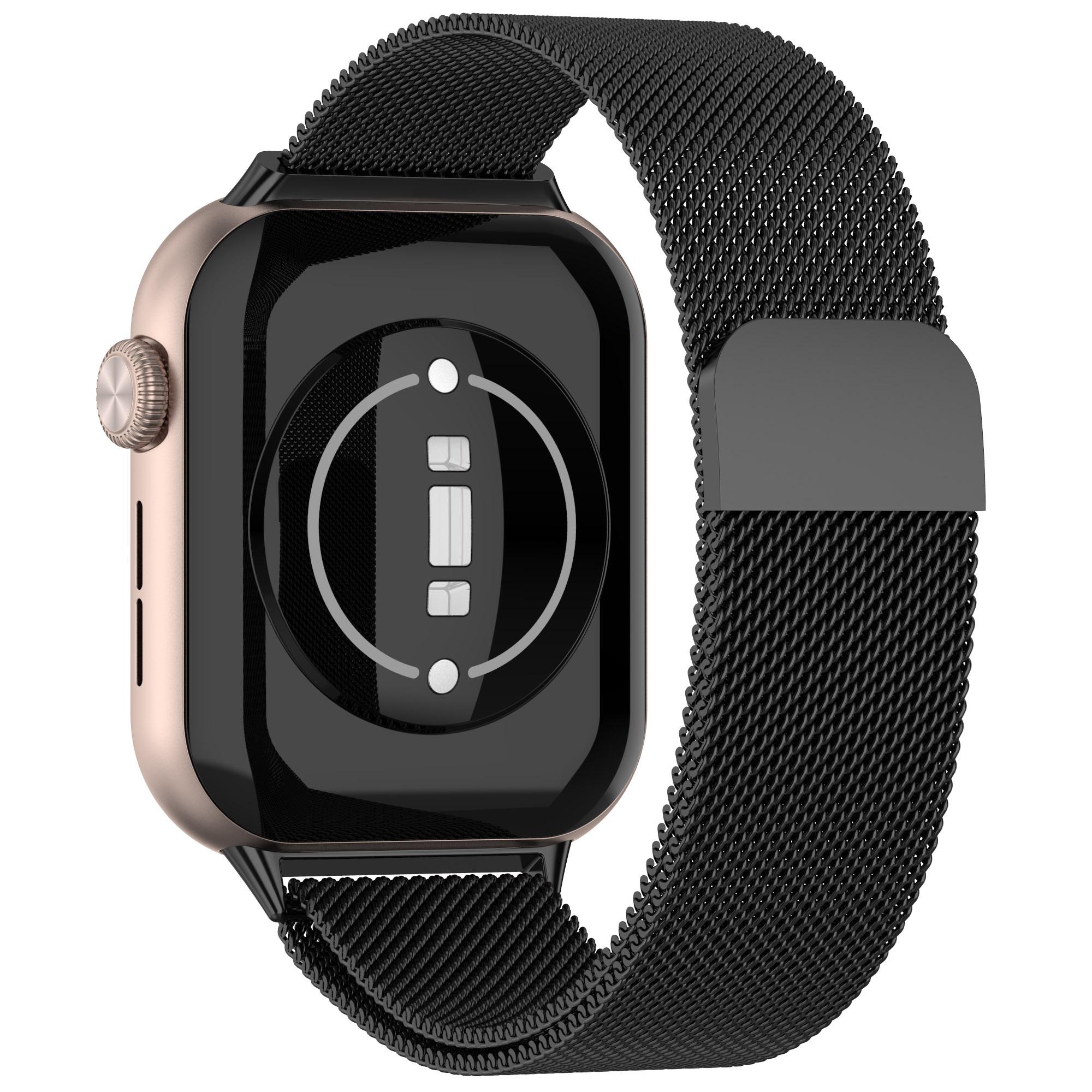 

Для Honor Watch 5 Магнитный ремешок для часов из нержавеющей стали Миланский браслет Black