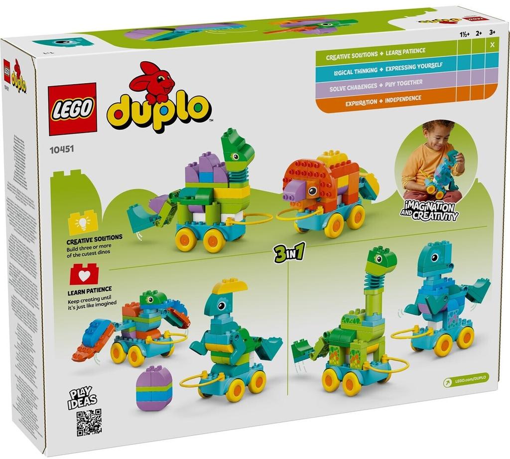 LEGO Duplo Constructor – Dino On Wheels 3-in-1 (10451)