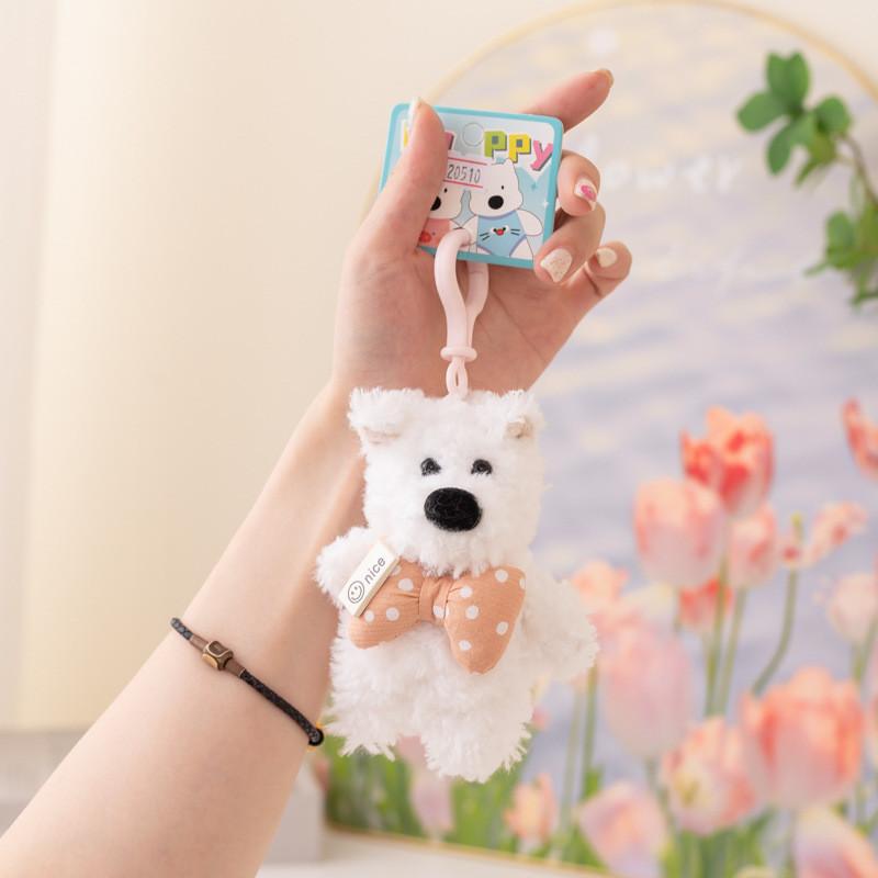 West Clothed Wear Highland White Terrier Dog Plush Toy Stuffed Animal Keychain
