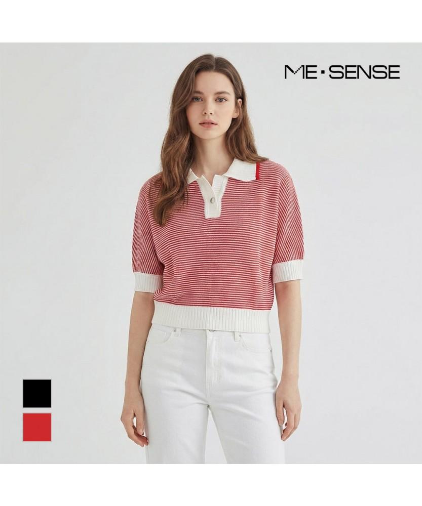 MESENSE St Pattern Collared Batwing Knit_Mb34Knmd80Z