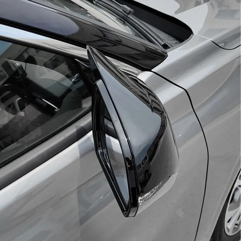 For Ford Mondeo Fusion 2025 2025 Rearview Side Mirror Cover Wing Cap Exterior Door Rear View Case Trim Carbon Fiber Look Black