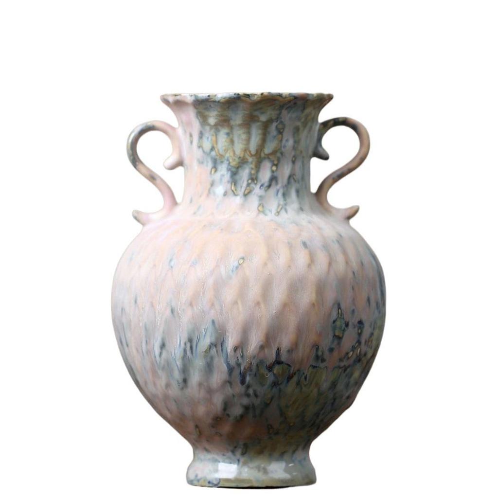 Großkalibrige Retro-Keramikvase für luxuriöse Wohnzimmerdekoration