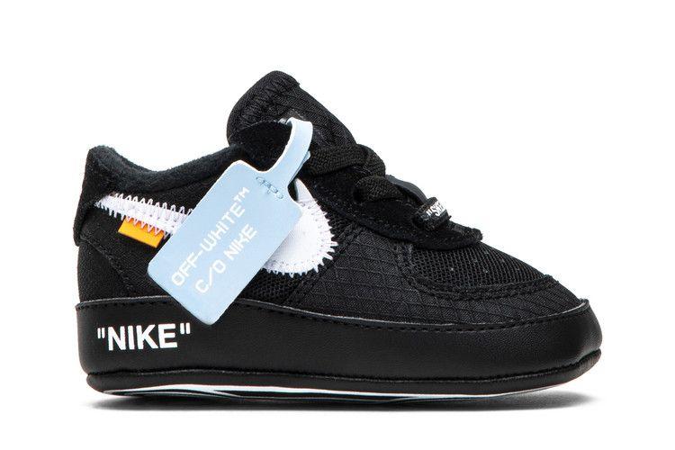 Kids' Sneakers Nike Air Force 1 Low Off-White Black White (I) Black/White-Cone-Black