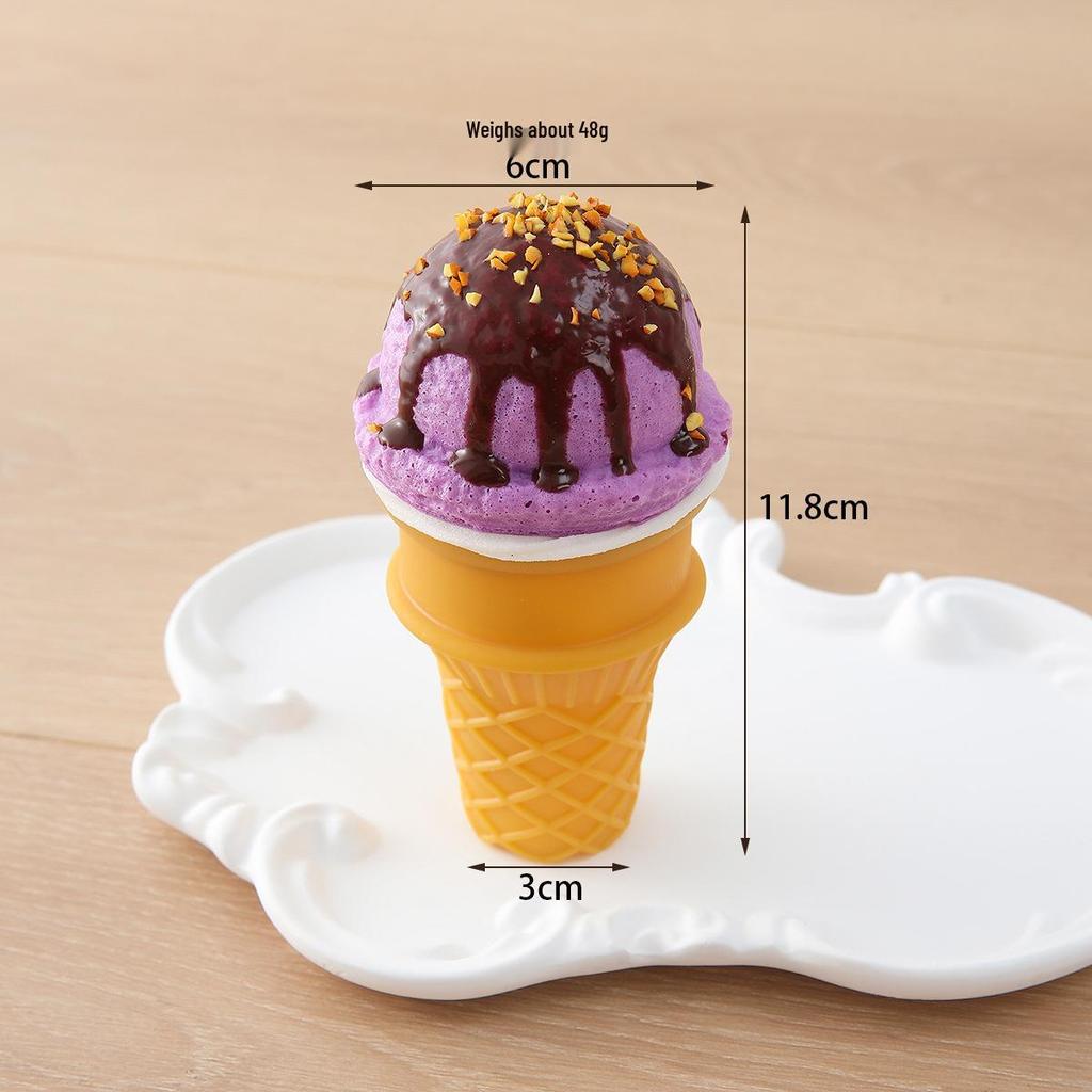 PU Ice Cream Model Prop: Chocolate Popsicle, Sundae, Cone Display Decoration