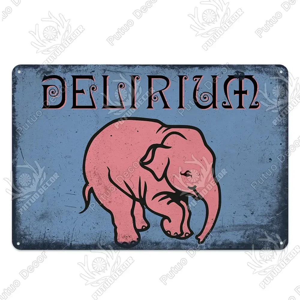 Putuo Decor's Belgium Beer Metal Plaque Retro Wall Art for Pub Bar Man Cave Club Vintage Style Decorative Sign