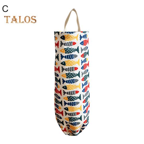 Dozator de saci de plastic Tipărire economisind spațiu lavabil Organizator convenabil pentru saci de gunoi acasă