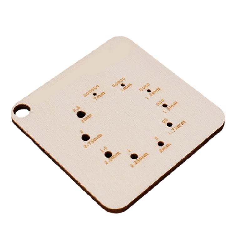 Wood Knitting Needle Gauge and Ruler Measuring Tool Crochet Accessories Knitting Needle Ruler