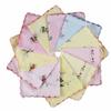 12Pcs 28x28cm Women's Printed Handkerchiefs Sweat Absorbent Thin Sweat Towel  Kitchen Tools