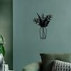 Iron Wall Vase Decor, 3D Flower Holder for Bar, Kitchen, Dining Room, Living Room, Office Lobby Art Ornament
