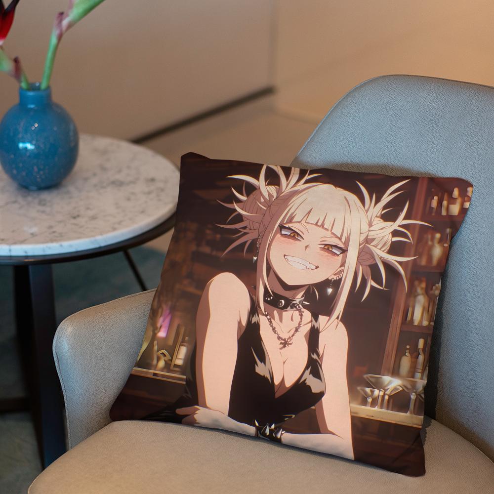 My Hero A-Academia H-Himiko Toga Cushion Cover 2-in-1 Reversible Plush Pillow Cover | Car/Sofa/Bed | Perfect Gift