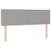 Box Spring Bed with Mattress Light Grey 140 x 200 cm Fabric
