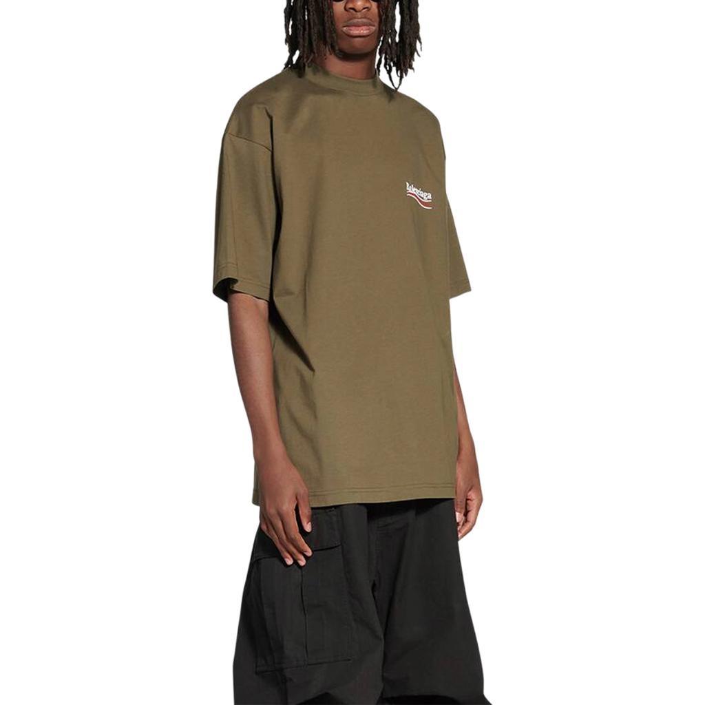 Balenciaga Political Campaign T-shirt Large Fit 'Khaki' Men's 641675TKVJ12463