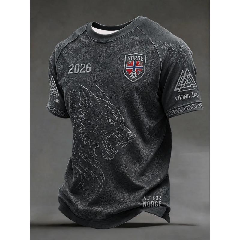 2026 Edition Norwegian Football Training T-Shirt-3D Digital Printing - Comfortable and Breathable - Family-Personalized Clothing S