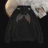 Unisex Retro Devil Horn Hooded Cardigan: Stylish, Loose-Fit Jacket for All