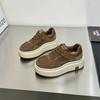 Small 6cm heightening thick baseplate shoes women's 2025 autumn new lightweight retro versatile casual sports muffin shoes