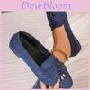 Vintage Inspired Womens Slip On Loafers Comfortable Breathable Flat Shoes In Blue For All Seasons