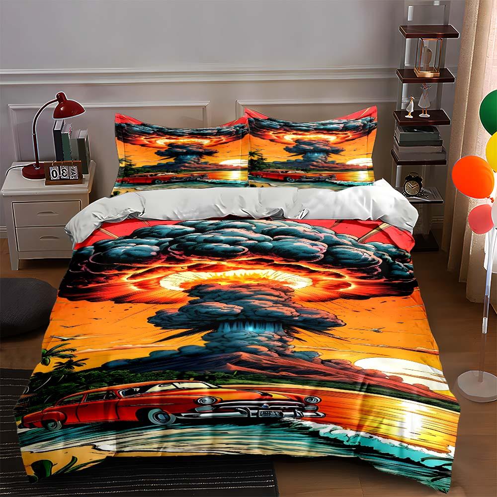 

Fiery, dramatic, explosive. Bedding Duvet cover sets Duvet covers Pillowcases gifts (1 * Duvet Cover 2 * Pillowcases, without duvet insert) 135x200cm