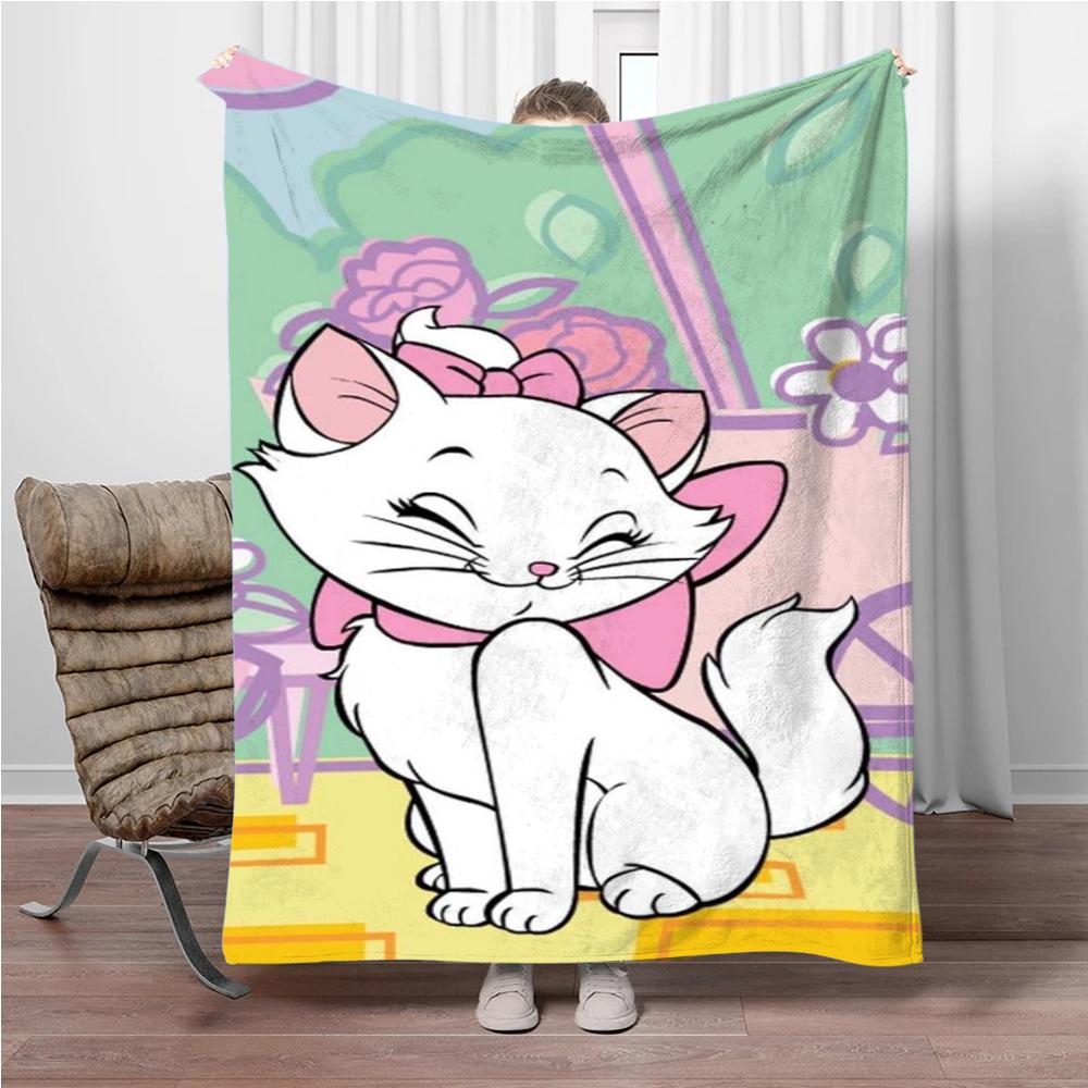 31 Style Disney Cute Cat Marie Printed Blanket Soft Warm Throw Flannel For Children And Adult Bed Sofa Outdoor Travel Girl Gifts