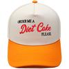 Diet Coke Embroidery Color Matching Truck Driver Baseball Cap Fun Men's and Women's Casual Shade Dad Hat