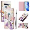 S10+ Leather Phone Case For Samsung Galaxy S10 Lite S9 S8 Plus S6 S7 Edge S10e Coque Flip Cover Wallet Magnetic Painted Cases