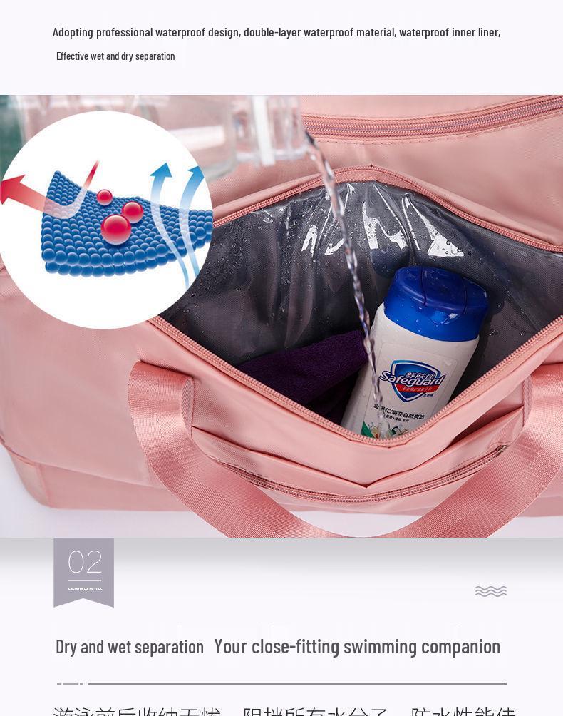 Large Capacity Wet & Dry Separation Travel Storage Bag for Students