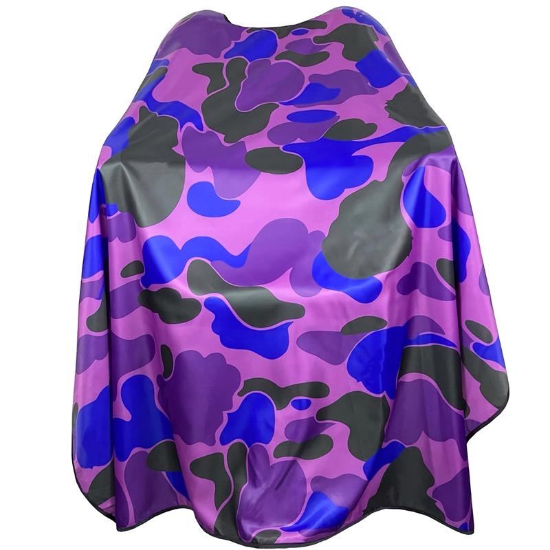 

Barber Hairdresser Camouflage Aprons Anti Static Haircut Capes Professional Barbershop Waterproof Aprons Shawls Salon Tool фіолетовий