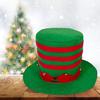 Christmas Hat Top Hat New Year Festive Green Stripes  Christmas Party