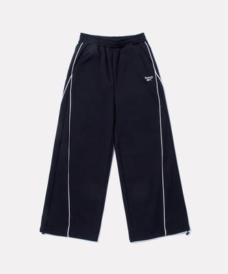 Piped Wide Sweatpants (W) - Black