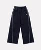 Piped Wide Sweatpants (W) - Black