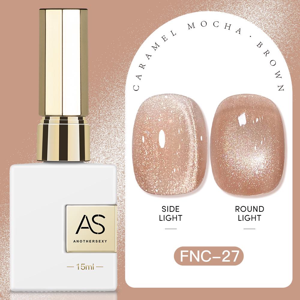 Autumn/Winter 30-Color Mocha Brown Nail Gel Polish with Glitter & Cat Eye Effect - Salon Exclusive Set